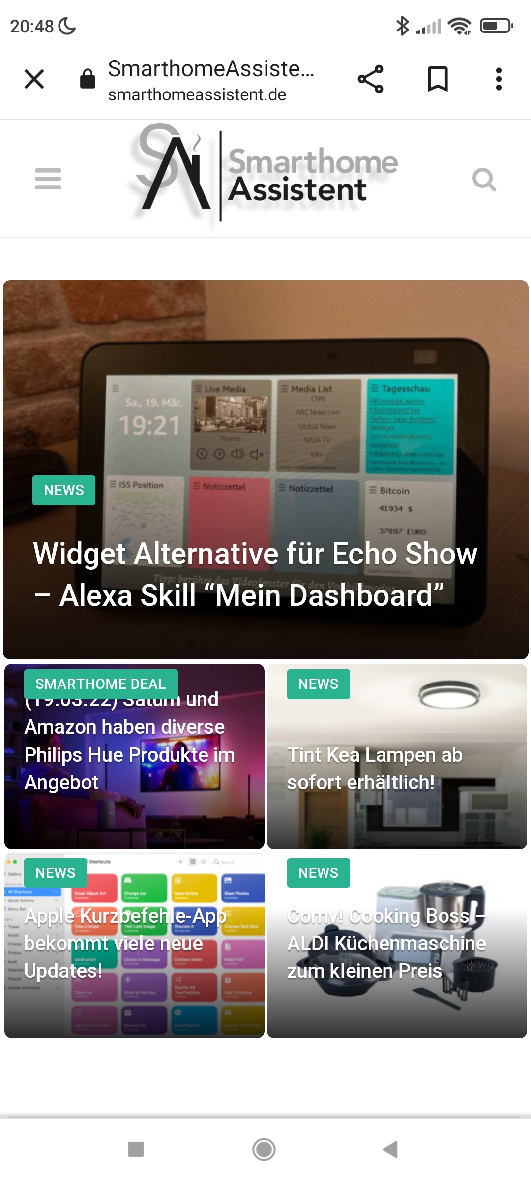 Artikel über "Mein Dashboard"